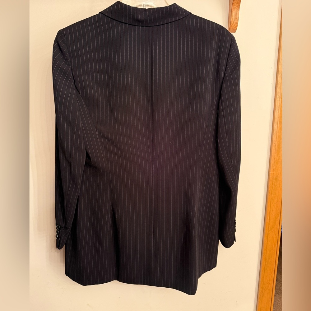 Jones New York Black Pinstripe Double-Breasted Blazer - Picture 2 of 9